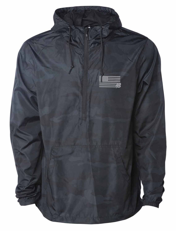 Black Camo Windbreaker