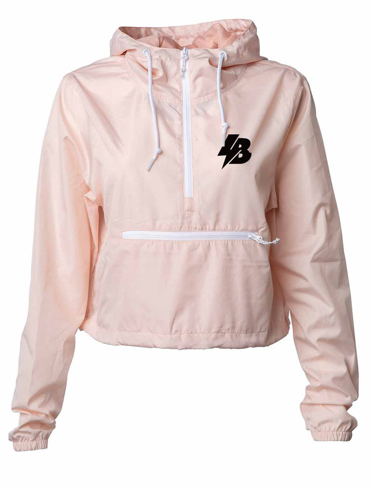 Pink Windbreaker Crop