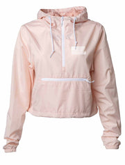 Pink Windbreaker Crop